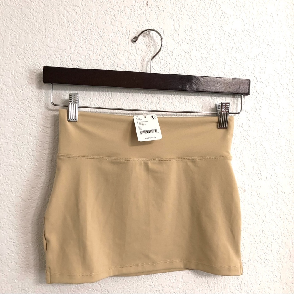 Free People Beige Mini Skirt